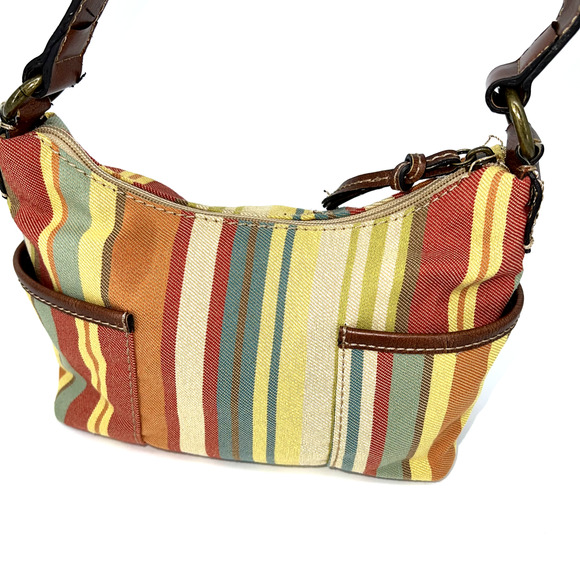 Fossil Desert Stripe Hobo Shoulder Bag Purse - Picture 3 of 11